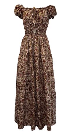 Bohemian Dress Renaissance Peasant Gown Cottagecore | Etsy