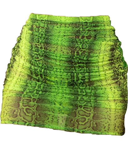 snakeskin mesh skirt