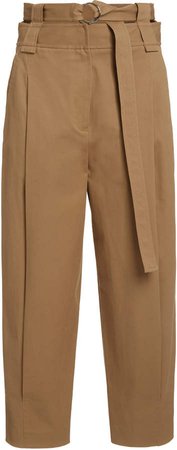 Tibi Tiered Cotton-Blend Tapered Pants