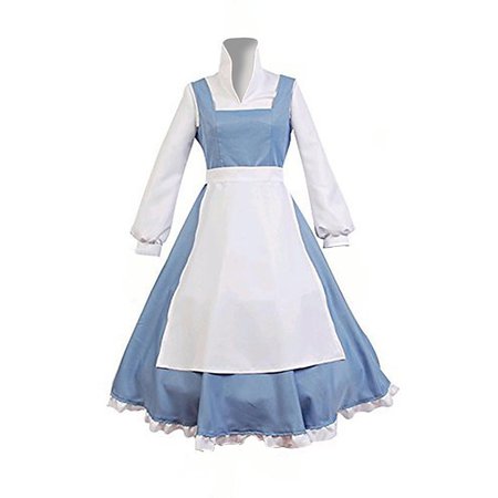 Maid Costume Belle Cosplay Costume Adults' Women's Dresses Christmas Halloween Carnival Festival / Holiday Polyster Blue Women's Carnival Costumes Princess 7079978 2020 – £45.77
