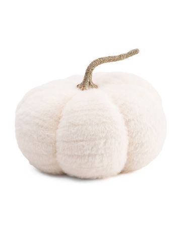 9.5in Faux Fur Pumpkin | Fall Decor | Marshalls