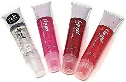Amazon.com : 4 Pack Nicka K Lip Gel (CLEAR, STRAWBERRY, CHERRY, BUBBLE GUM) : Beauty & Personal Care