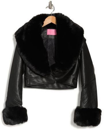 Black fur jacket