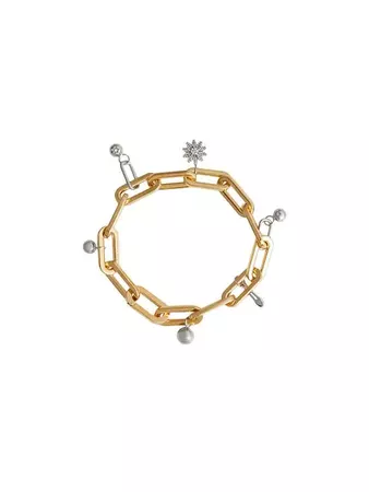 Burberry Crystal Charm Gold and Palladium-plated Bracelet £620 - Buy Online - Mobile Friendly, Fast Delivery
