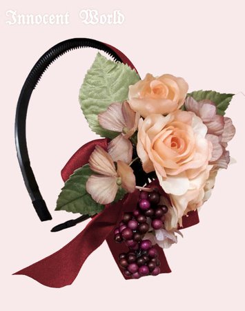 Rose and Berries Head Bow - Innocent World