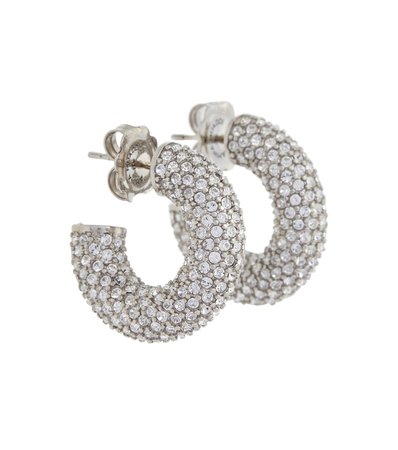 Amina Muaddi Cameron Mini embellished earrings