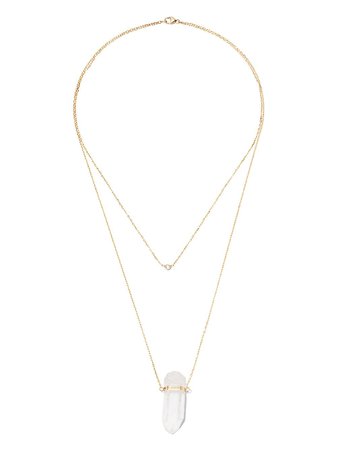 JIA JIA 14kt yellow gold crystal quartz necklace - FARFETCH