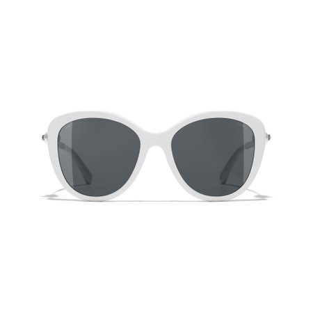 Butterfly Sunglasses White eyewear | CHANEL