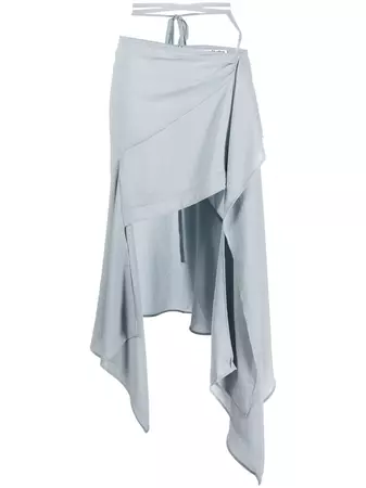 Acne Studios asymmetric-drape Midi Skirt - Farfetch