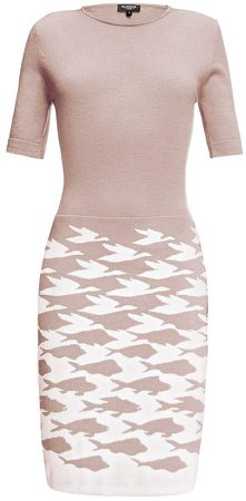 Rumour London - Sea & Sky Soft Pink Merino Wool Knitted Dress