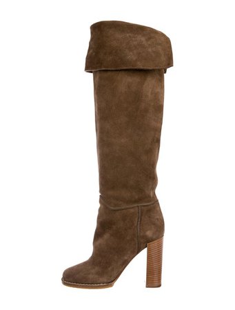 Louis Vuitton Suede Knee-High Boots - Shoes - LOU208382 | The RealReal