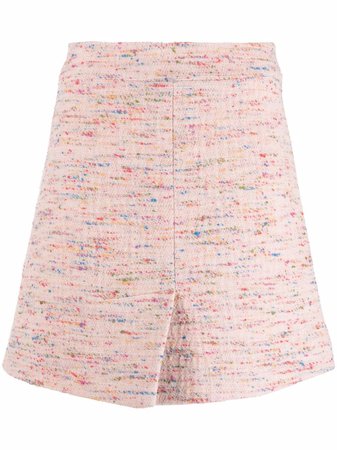 GANNI high-waisted front-slit Mini Skirt - Farfetch