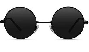 black tinted glasses circle frame