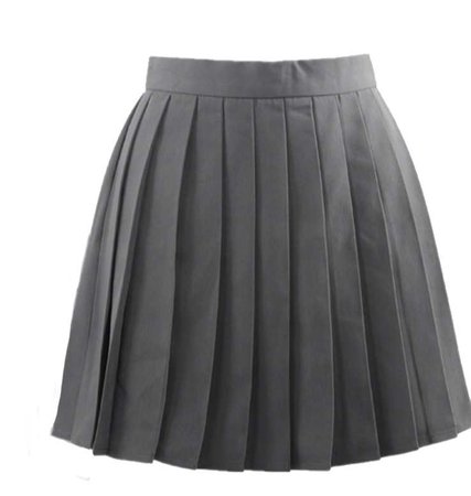 Grey Pleated Schoolgirl Skirt