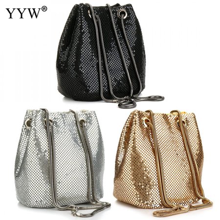 black Fashion Chain Shoulder Bag Evening Party Bucket Sequin Bag For Women 2018 Sliver Gold Purse girl Handbags Female dropship-in Top-Handle Bags from Luggage & Bags on Aliexpress.com | Alibaba Group