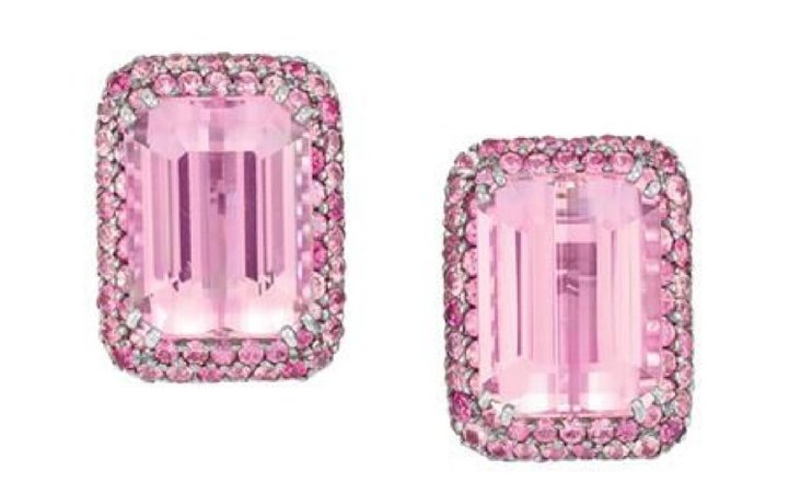 Earring diamond pink