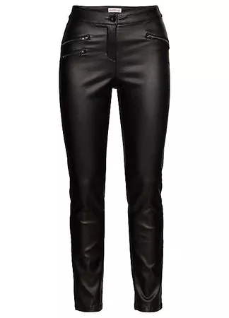 Leather Look Stretch Trousers by Sheego | Curvissa
