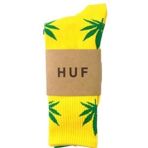 Huf Accessories | Huf Yellow Green Weed Socks - Poshmark