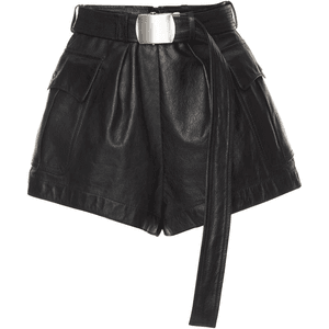 Belted Leather Shorts for $650.00 available on URSTYLE.com
