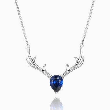 Swarovski Crystal Christmas Reindeer Necklace Silver - New
