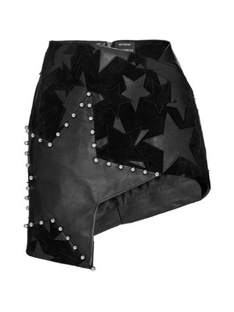 Black star pattern skirt