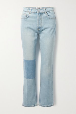 Net Sustain Cynthia Patchwork High-rise Straight-leg Jeans - Blue