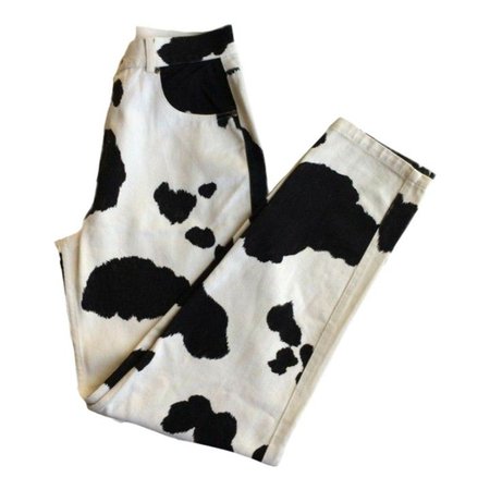 Cow print pants