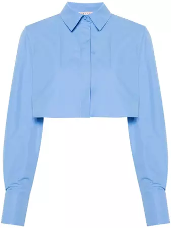 Valentino Garavani Cropped Poplin Shirt - Farfetch