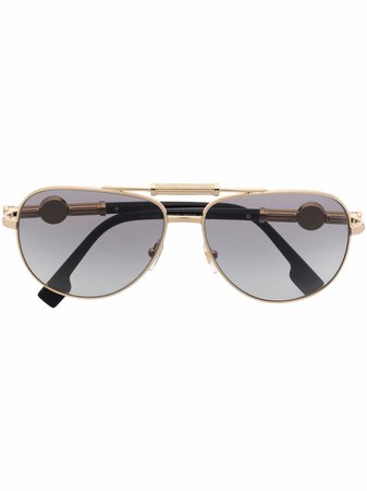 Versace Eyewear Aviator Frame Sunglasses - Farfetch