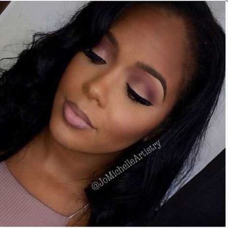 pink makeup for black women