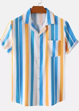 blue and white striped bowling shirt - Google Search
