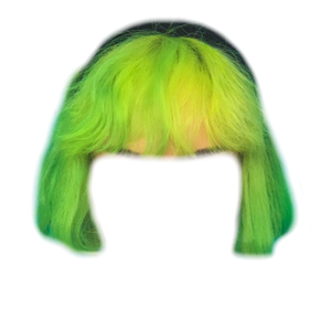 Neon Green Short Hair PNG