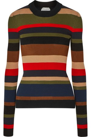Sonia Rykiel | Striped ribbed cotton and cashmere-blend sweater | NET-A-PORTER.COM