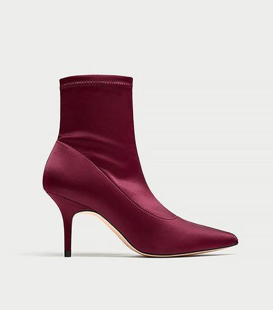 satin ankle boots