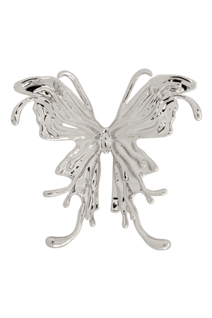 YVMIN Silver Liquified Butterfly Hair Clip