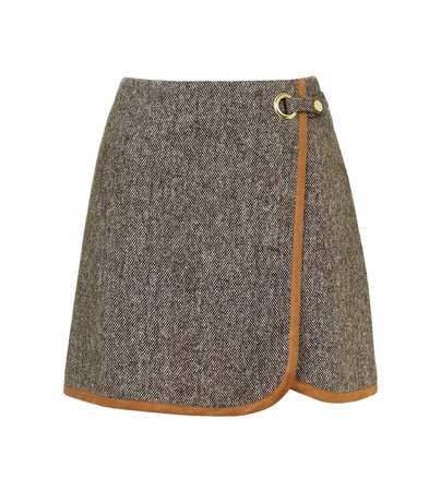 brown wrap skirt
