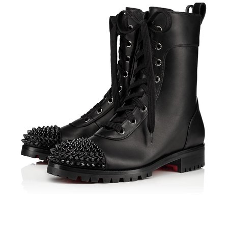 Ts Croc Flat Black Leather - Women Shoes - Christian Louboutin