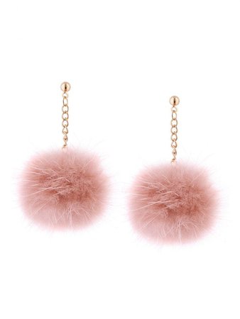 fuzzy pink earrings - Google Search