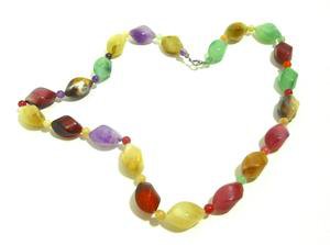 SALE Rainbow Hued Faux Gemstone Bead Necklace circa 1960s – Dorothea's Closet Vintage
