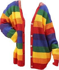 rainbow stripe cardigan