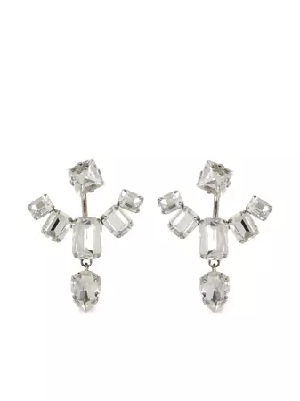 Balmain crystal-embellished Pendant Earrings - Farfetch
