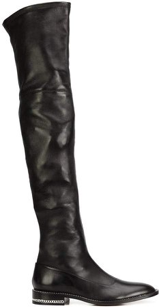 double chain over-the-knee boots