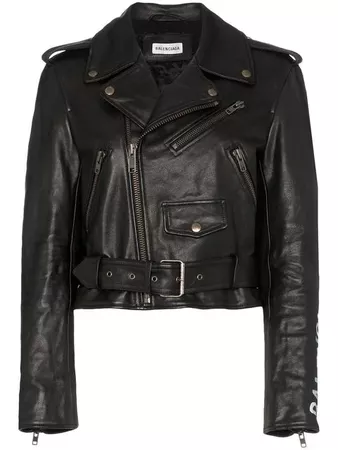 Balenciaga shrunken graffiti leather jacket £2,650 - Shop Online - Fast Global Shipping, Price