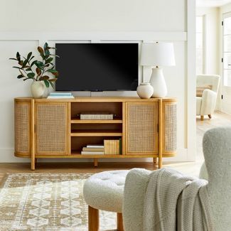 Portola Hills Caned Door Tv Stand For Tvs Up To 72" - Threshold™ Designed With Studio Mcgee : Target