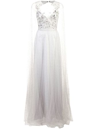 Marchesa Notte long empire line dress £1,175 - Shop Online - Fast Global Shipping, Price