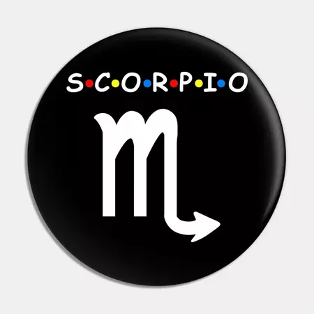 Scorpio Symbol Birthday Zodiac Scorpio - Zodiac - Pin | TeePublic