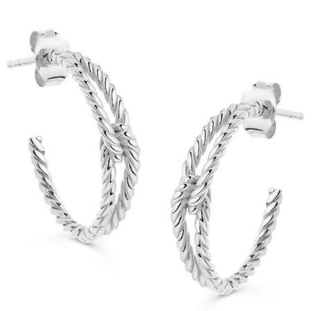 missoma silver intertwined hoop earrings