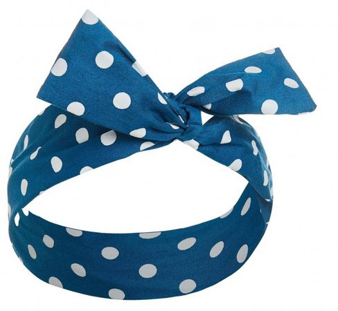 50s headband blue