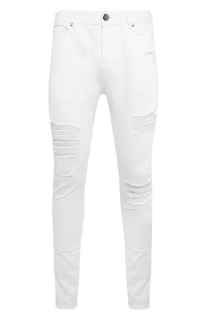 Primark - White Rip Skinny Jean