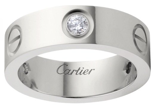 Cartier | LOVE Ring, 3 diamonds – White Gold